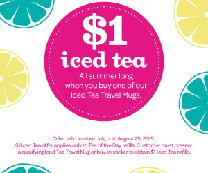 DAVIDsTEA- $1 Iced Tea & Cocktail Launch