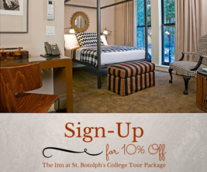Inn at St Botolph is Offering 10% Off of their College Tour Package