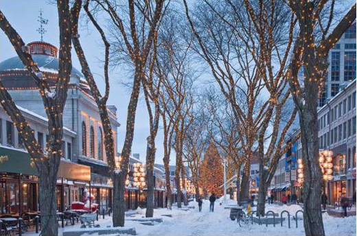 A-Snowy Christmas-at Quincy-Market-by Susan-Cole-Kelly